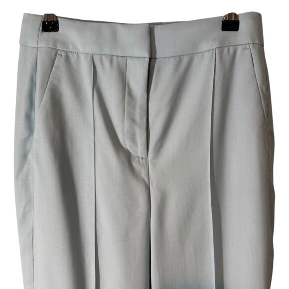 NWT J. Crew Full Length Wide Leg Tuxedo Pant in Italian Wool Fresh Air Blue 0 - Picture 7 of 15